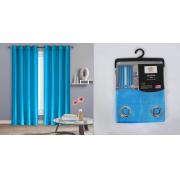 #P-016 Maria Royal Blue Color Faux Silk Window Curtain Panel-24PCS/CS	