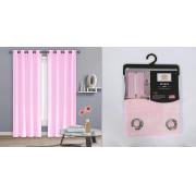 #P-027, Maria L-Pink Color Faux Silk Window Curtain Panel-24PCS/CS	