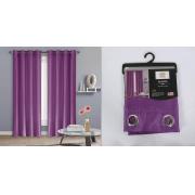 #P-029, Maria Purple Color Faux Silk Window Curtain Panel-24PCS/CS	