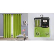 #P-030, Maria Lime Green Color Faux Silk Window Curtain Panel-24PCS/CS	