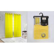 #P-006,Raquel Yellow Polyester Window Curtain Panel-24PCS/CS	