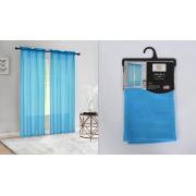 #P-100,Angela Royal Blue Pocket Rod Polyester Window Curtain Panel-24PCS/CS	