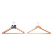 #3017, 3PC Grade B Wooden Hanger with Notch and Chrome Hook-24 sets/cs