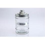 #8268, 14.5oz/430ml Sugar Sticker Glass Bottle with Metal Lid 24PCS/CS