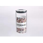 #8211-755ml/26OZ Borosilicate Glass Jar with Metal lid, Silicone Ring -24pcs/cs