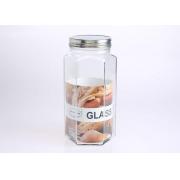 #8221-1500ml/51 OZ Glass Jar with S/S Lid -12pcs/cs