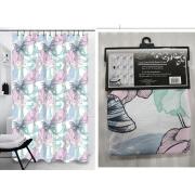 #1413-1,180g Canvas Fabric Printed Shower Curtain- 12 pcs/cs