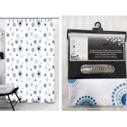 #1413-4,180g Canvas Fabric Printed Shower Curtain- 12 pcs/cs