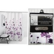 #1413-5,180g Canvas Fabric Printed Shower Curtain- 12 pcs/cs