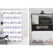 #1413-7,180g Canvas Fabric Printed Shower Curtain- 12 pcs/cs