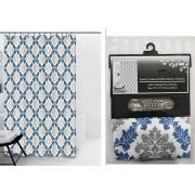 #1413-11,180g Canvas Fabric Printed Shower Curtain- 12 pcs/cs