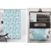#1413-12,180g Canvas Fabric Printed Shower Curtain- 12 pcs/cs