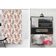#1413-13,180g Canvas Fabric Printed Shower Curtain- 12 pcs/cs