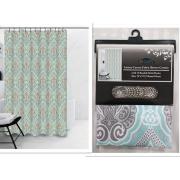 #1413-20,180g Canvas Fabric Printed Shower Curtain- 12 pcs/cs