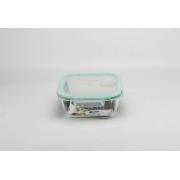 #9049,1200ml/41oz Square glass food container -12PCS/CS