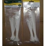 #CT104, 50-Pack 6‘’& 8‘’Cable Tie Combo in Natural - 25 PCS/CS