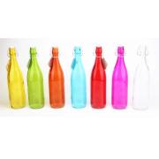 #8301-C,1Liter/34 Oz Colored Glass Water/Milk Bottle-12PCS/CS