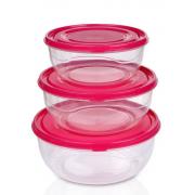 (0.85L+1.4L+2L) 6PC Plastic Food Container-12 SETS/CS
