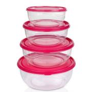 (0,48LT+0,85LT+1,4LT+2LT) 4PC Soft & Lock Round Food Saver- 12 PC/CS