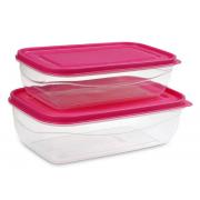  (1.8L+2.7L ) 4PC Plastic Food Container- 12 SETS/CS