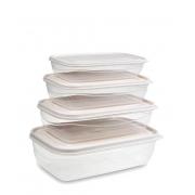 (0.8L+1.2L+1.8L+2.7L) 8PC Plastic Food Container Set-12 Sets/CS