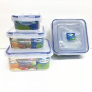 6-Piece Square Food Storage Container-1700ml/860ml/370ml